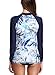 CharmLeaks Womens Rash Guard Shirts long sleeve women rashguard swimwear M, Dblue