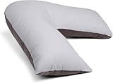 C Stores Orthopaedic V-Shaped Pillow Charcoal Grey 2 Tone Cover view 2