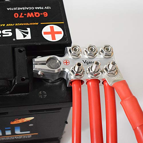 Vgate Lead Acid Battery Terminal Clamps, 8AWG up to 4/0(XL) AWG Gauge
