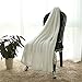 Simple&Opulence Flannel Fleece Velvet Plush Throw Blanket, 50x60 Inch, Lightweight Winter Warm Ultra Soft All Season Comfy for Bed/Couch/Sofa-Creme White