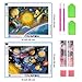 Yomiie 5D Diamond Painting Planet Universe Full Drill by Number Kits, Solar System Space Stars DIY Paint with Diamonds Art Rhinestone Embroidery Craft for Home Room Decoration (12x16inch, 2 Pack)
