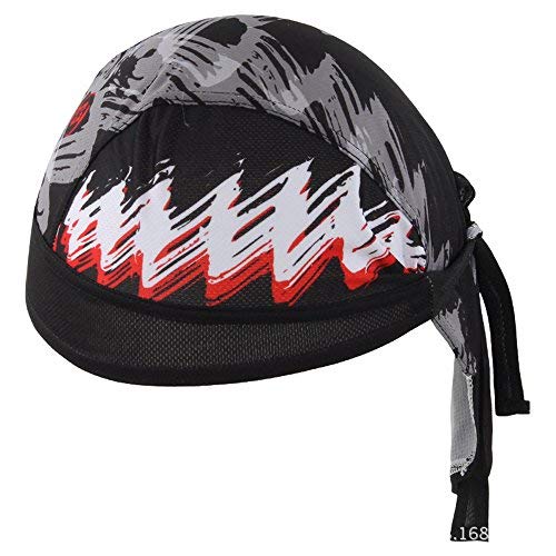 Hysenm Fashion Men Cycling Bandana Cap Sun UV Protection Sports Headwear Under Helmet Quick Dry Breathable Dust Proof, H-6