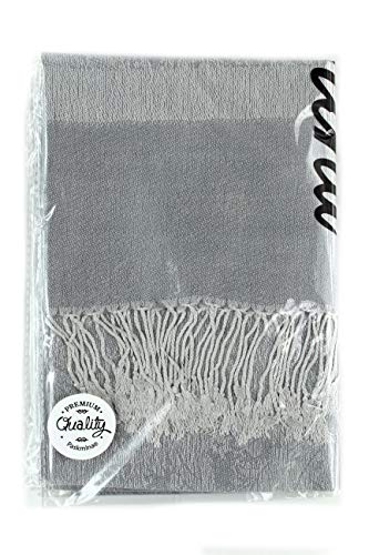 Paskmlna Paisley Jacquard Pashmina Shawl Wrap Scarf Stole (Silver01883)