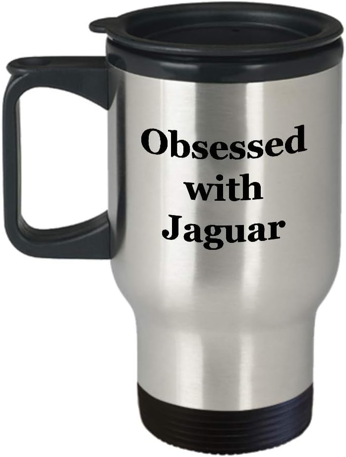 Amazon Com Car Coffee Travel Mug Jaguar Gifts For Women Men Guys Coworker Dad Son Friend 14 Oz Lid Stainless Steel Obsessed With Jaguar Kitchen Dining