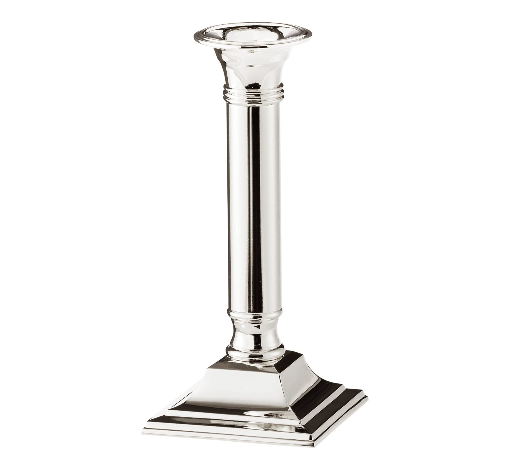 EDZARD Candlestick Lincoln, silver plated, tarnish protected, 7.5 in high