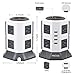 Power Strip, PRITEK 8 AC Outlets 15A/1875W 1000J Surge Protector Tower Power Strip with 6.5ft Power Extension Cord 5V/4.5A Smart USB Charging Ports Suit for Cellphone Tablet and more (White + Gray)