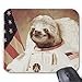 Poem Magine Astronaut Sloth Rectangle Non-slip Rubber Mouse Pad 220mm x 180mm x 3mm