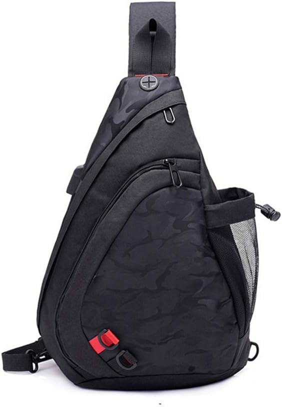 Travel Waterproof Sling Bag Multipurpose Outdoor Chest Bag Crossbody Backpack for Men & Women with USB Charge