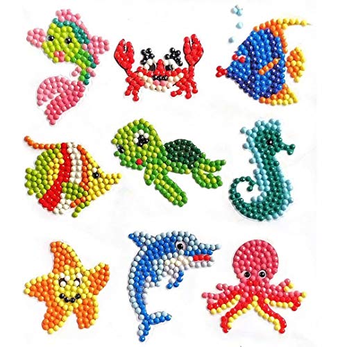 qiaoniuniu 5D Diamond Painting for Kids, Painting by Number Kits, Arts Crafts Supply Set, Rhinestone Mosaic Making for Home Wall Decor Gifts for Christmas Birthday
