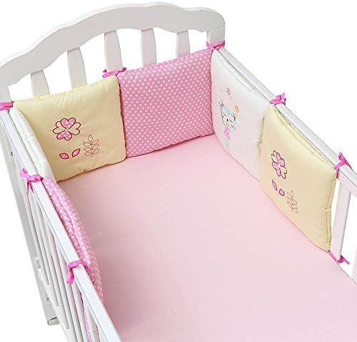 6Pcs/set Square Cotton Baby Cot Bedding Crib Bumpers Liner Bed Around for Infanette Bassinet Protector Crib Cushion Pad
