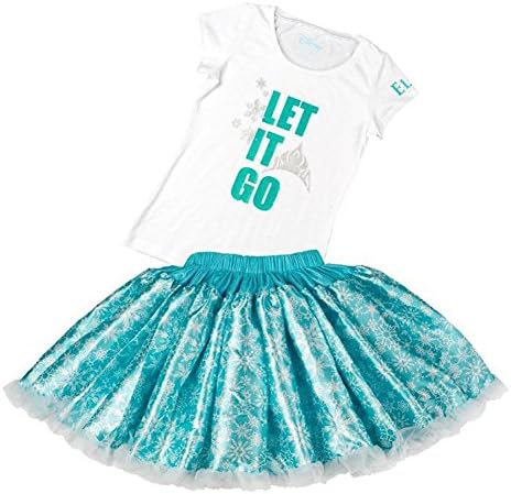Tutu Couture Girl's Disney's Elsa Tee &amp; Pettiskirt, Blue, 7/8