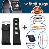 hellosy Replacement Small Strap Band for Fitbit Surge Watch Fitness Tracker WatchBand Wrist Band Wristband Silicone Accessories with Tools