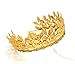 Bridal Hair Crown Headband Vintage Gold Tiara with Adjustable Multi Leaf Branch - Goddess Dainty Wedding Headpiece
