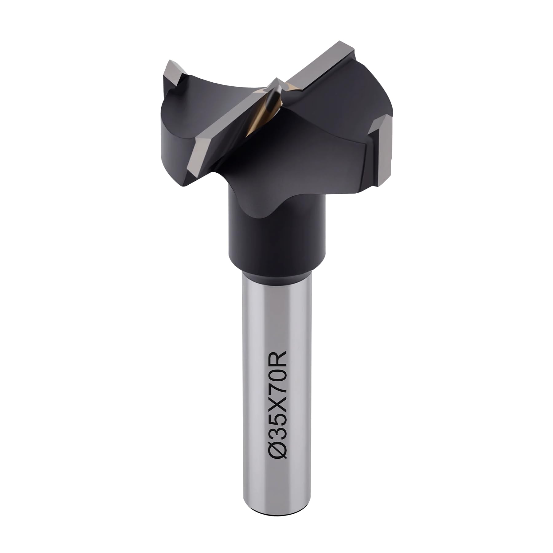 CDBP 35mm Diameter Carbide Tipped Hinge Boring Bit - 35mm Dia x 70mm Long x 10mm Shank, Right hand rotation