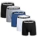 ILUVIT Mens Underwear Boxer Briefs Cotton Boxer Briefs Underwear Men Pack Open Fly S-2XL