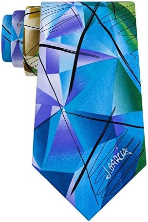 Jerry Garcia Necktie Facets Collection Blue Green Yellow