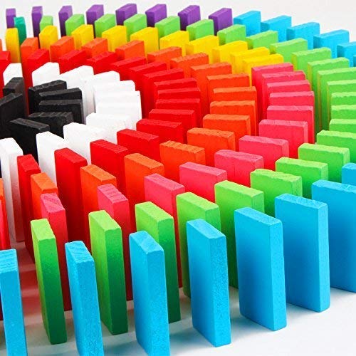 T For Toys Imported Authentic 12 Color Standard Dominos Blocks Set Kids Game Educational Play Domino Racing Run Board Building Boy Girl Gift Dominoes Stacking Counting Adding Indoor (120 Pcs) Toy Review India (Iknoor World )