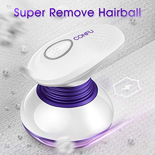 CONFU Lint Remover, Portable Sweater Fabric Fuzz Shaver Fabric Defuzzer for Clothes,Cotton Slippers,Sofa,Blanket,Curtain and More 1 Extra Replaceable Shave Blade Included(USB Rechargeable)