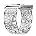 FresherAcc Compatible with Apple Watch Band 40mm 44mm Series 5 4 38mm 42mm Series 3 2, Floral Replacement Straps Compatible for iWatch Bands Bling Women Girls (Silver 42mm 44mm)