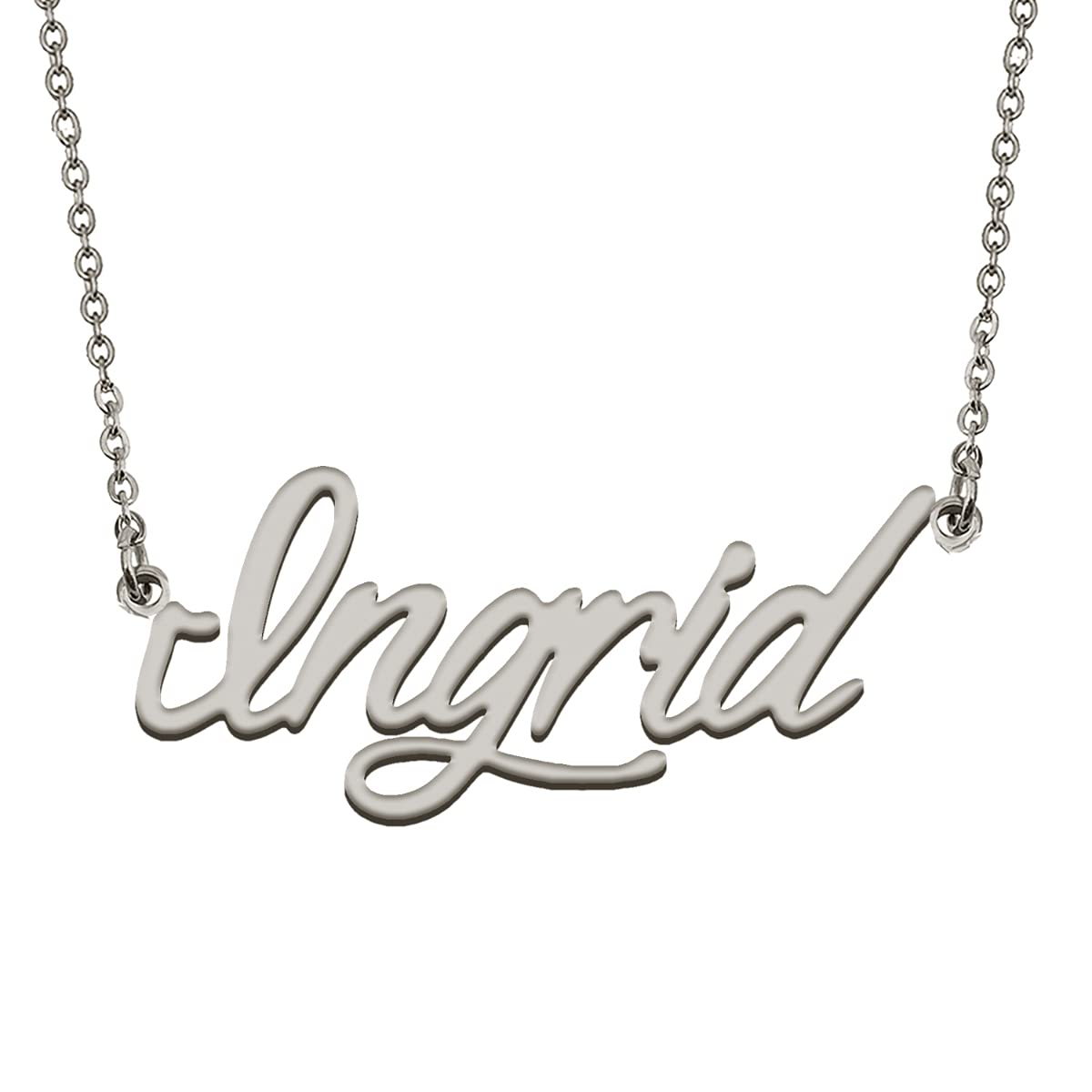 HUAN XUN Custom Letter Script Name Necklace