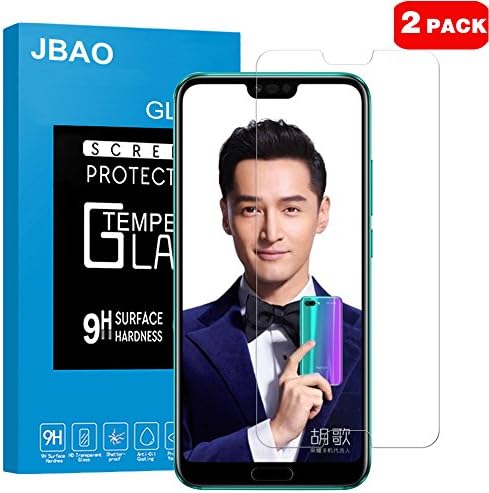 Huawei Honor 10 Screen Protector,Jbao Direct [Anti-scratch] [HD Clear] [Anti-Scratch] [Bubble Free] Premium Tempered Glass for Huawei Honor 10 (Clear)