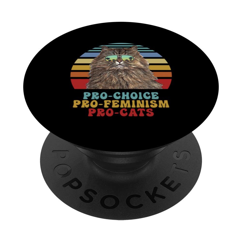 Pro Choice Pro Feminism Pro Cats Women's Rights Feminist PopSockets Swappable PopGrip