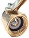 Underhill Garden Hose Shut Off Valve 3/4-Inch Hose Thread, Brass Hose Nozzle Connector, Attachment, Heavy-Duty Fittings, CV075H