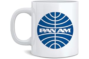 JMDD Pan Am Blue Meatball Logo Ceramic Coffee Mug 11oz Tea Cup