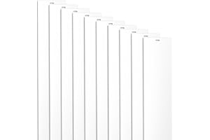 PRASACCO 10 Pack White Vertical Blind Replacement Slats, Curved Smooth, 82.68" x 3.50", Easy Install, UV Resistant Vertical Window Blinds for Doors and Windows