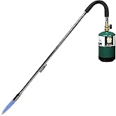 KOMAN Weed Torch Propane Burner, 35" Long Arm, Self-Ignition,Fuel by 1LB /5-40LB Propane Tank, for Roofing, Weeding, Campfire Starting (Output 24000BTU)