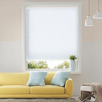 SBARTAR Honeycomb Cellular Shades Cordless Light Filtering for Windows Inside & Outside Mount, 24