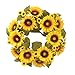 Collections Etc Sunflower Floral Front Door Wreath