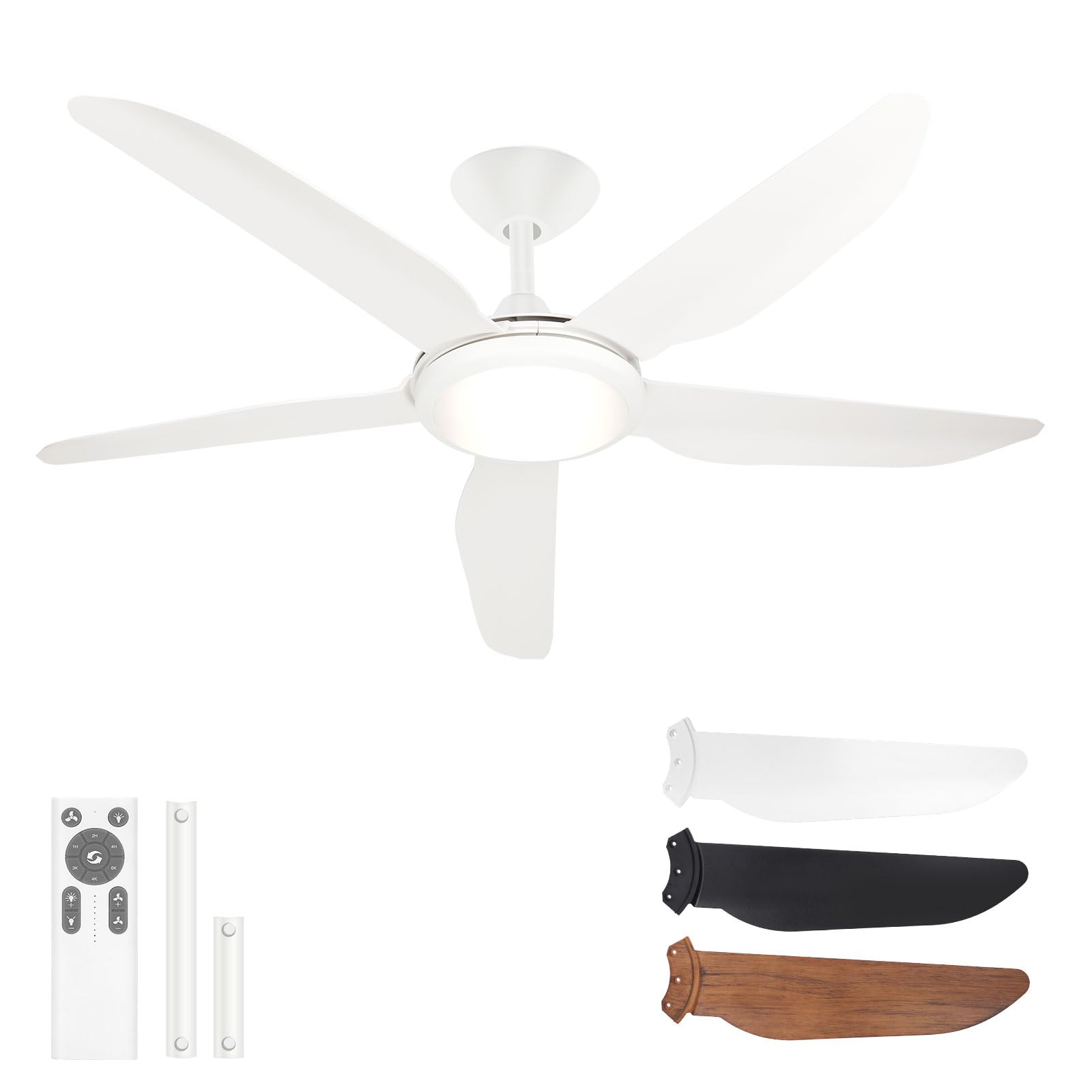Pinstyle Ceiling Fan with Lights, 52