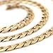 Followmoon 18K Gold Plated Link Cuban 7mm Necklace Chain Mens Jewelry For Men