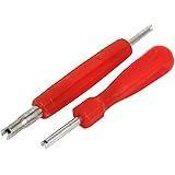 uxcell 2 in 1 Set Dual Single Head Valve Core Remover Tire Repair Tool