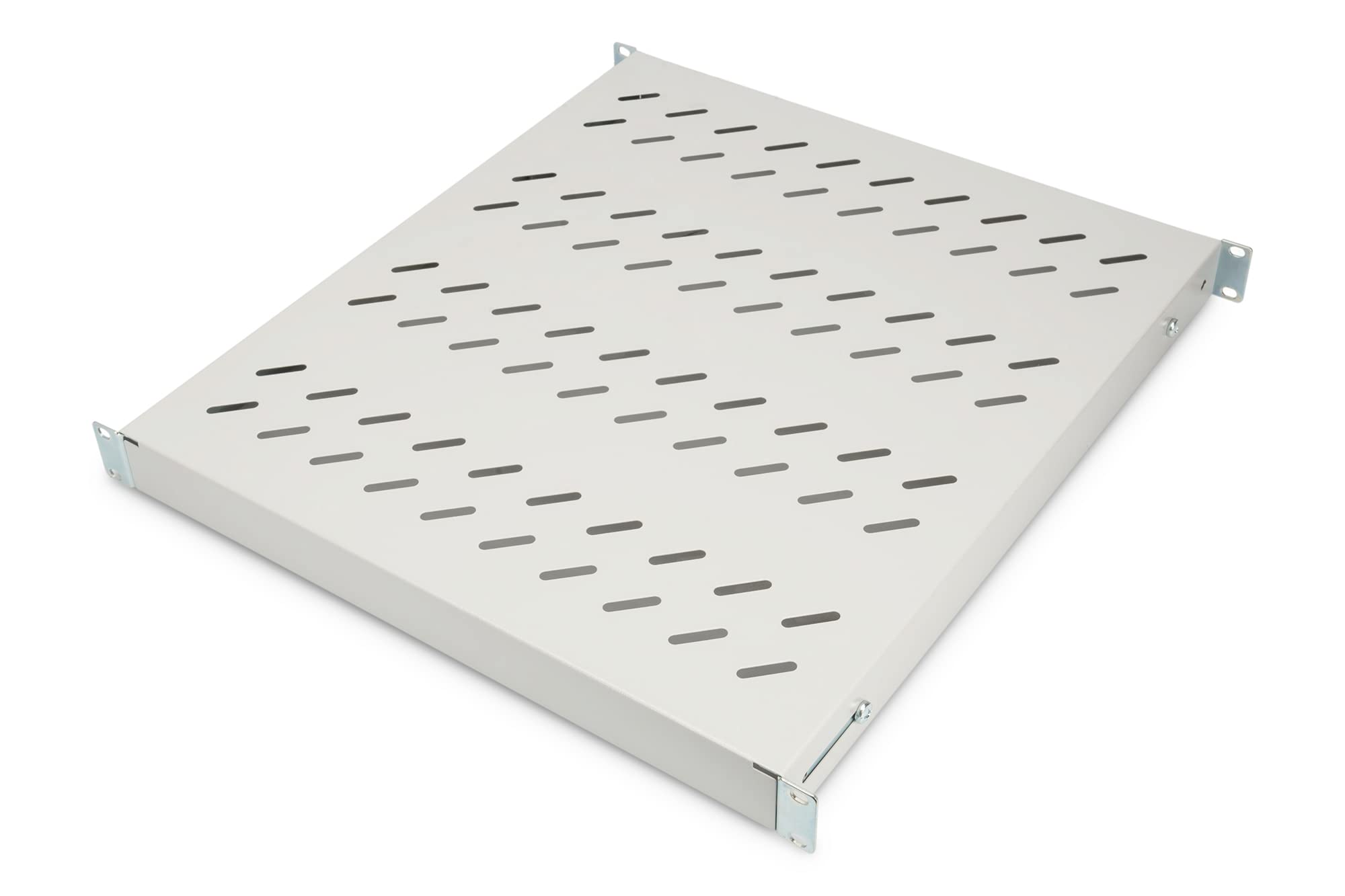 DIGITUS Shelf - Variable depth - For fixed installation - 19-inch - 1U - Load capacity 50 kg - For network and server enclosures - From 800 mm enclosure depth - Grey
