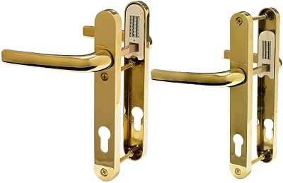 Avocet Pioneer Sprung 92mm PZ UPVC Door Handle Gold Pair Set