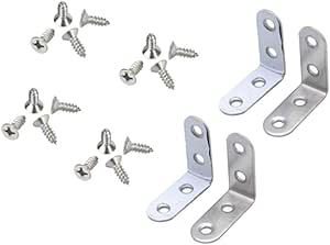 DOITOOL 4 piezas L soporte de acero inoxidable ángulo de esquina para