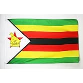 AZ FLAG - Zimbabwe Flag - 3x5 Ft - Light Polyester Zimbabwean Banner with Two Brass Eyelets - Fade Resistant - Vivid Colors - 3' x 5' Feet - 150x90 Cm