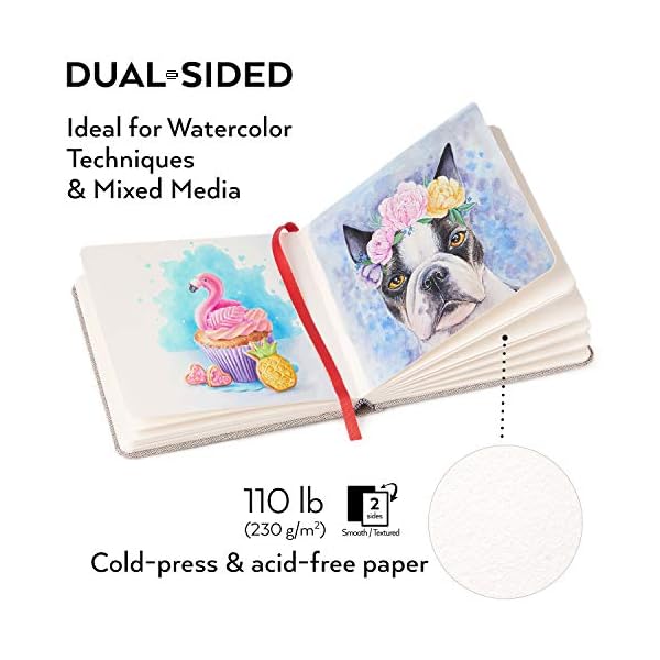 Arteza Watercolor Sketchbooks 5.5 5.5-inch 3-Pack 132 