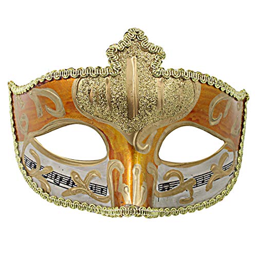 Hophen Mardi Gras Half Masquerades Venetian Eye Masks Halloween Dance Party Costumes Gold