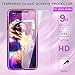 iPhone XS MAX Glitter Case (2018) with Tempered Glass Screen Protector [2 Pack] for Girls Women,LeYi Luxury Diamond Liquid Protective Phone Case for Apple iPhone XS MAX (6.5 inch) Pink/Purple