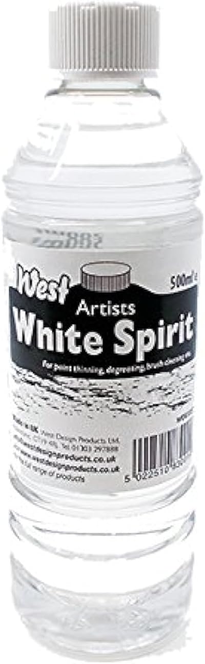 West White Spirit 500ml - Artist Paint Thinner & Cleaner for Brushes