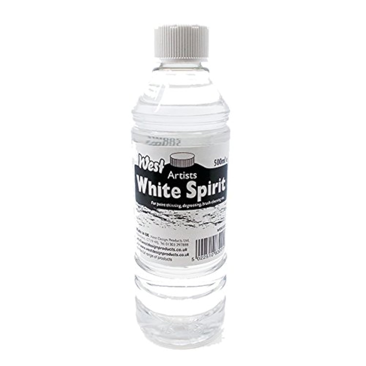 West White Spirit, Clear, 500ml, For Artists, Cleaning Tools & Bike Chains, Paintbrushes, Surfaces, Thin Paint, Paints, Coatings, Waxes, Varnishes, Degreasing, General Cleaning