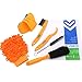 VINQLIQ 6 Pieces Precision Bike Bicycle Cleaning Brush Tool Kit Set Compact Multipurpose Practical for Mountain, Road, City, Hybrid ,BMX Bike and Folding Bike