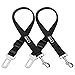 CYTIK Dog Seat Belt, Vehicle Harnesses Car Safety Seatbelt Tether Leash for Dogs Puppy Cats Pets, Adjustable from 17 to 27 inch, Nylon Fabric Material Black [2 Pack]