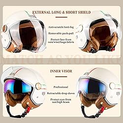 Open Face Motorcycle Helmet with Wind Anti-Scratch