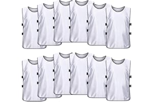 SHIJIXING 12 Pack Scrimmage Training Vest, Sports Pinnies, Practice Jerseys, Practice Vest for Adult Youth Kids.