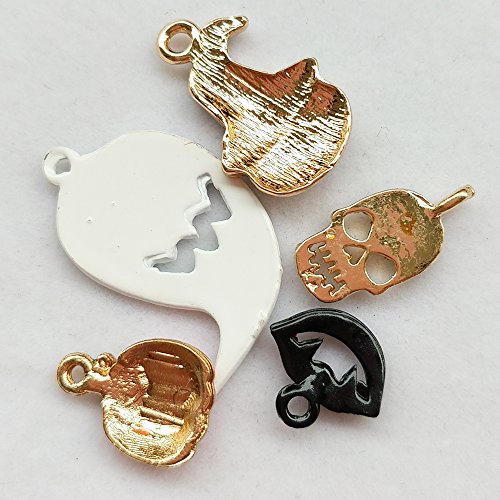 Dandan DIY Assorted 12pcs Halloween Alloy Charm Pendant Pumpkin Owl Ghost Skull Jewelry Making (Halloween Style)