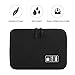 Electronics Organizer, Jelly Comb Electronic Accessories Cable Organizer Bag Waterproof Travel Cable Storage Bag for Charging Cable, Cellphone, Mini Tablet (Up to 7.9'') and More (All Black)